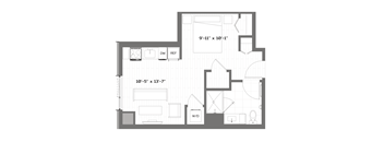 a floor plan of a small apartment