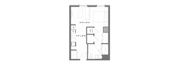 a floor plan of a small apartment