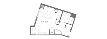 a floor plan of a small apartment