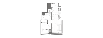 a floor plan of a small apartment