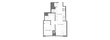 a floor plan of a small apartment