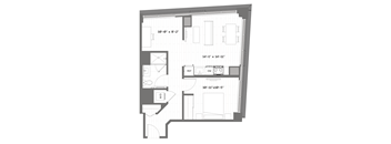 a floor plan of a small apartment