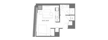 a floor plan of a small apartment