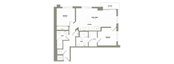 a floor plan of a bedroom apartment