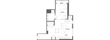floor plan of the lower level of the home