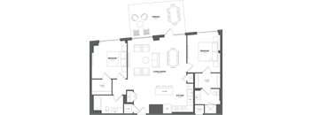 a black and white floor plan of a house