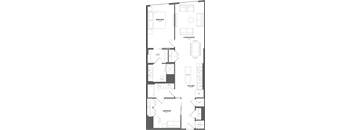 a floor plan of the apartment