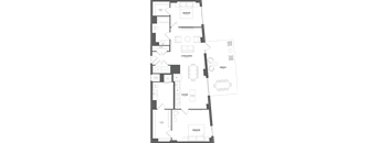 floor plan of the apartment after renovation
