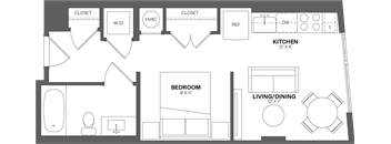 a floor plan of a small apartment