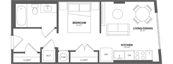 a floor plan of a small apartment
