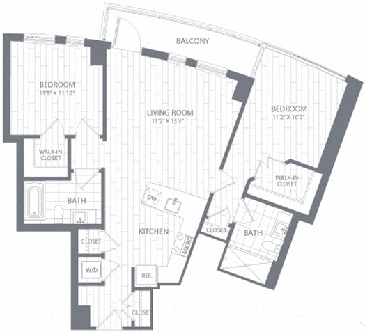 a black and white floor plan of a house