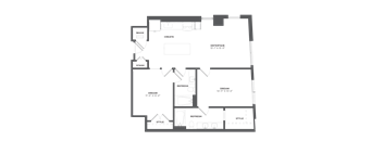 Sora at Spring Quarter - 2 Bed, 2 Bathroom apartment, 1066 sq. ft. floor plan
