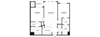 2 Bed/2 Bath-E1-X