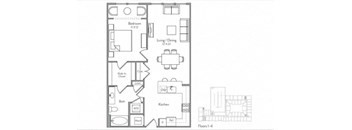 a floor plan of a house with bedrooms and a closet