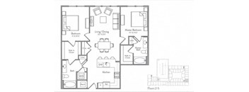 a floor plan of a house with bedrooms and bathrooms