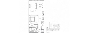 the second and third floors of a town house with bedrooms floor plan