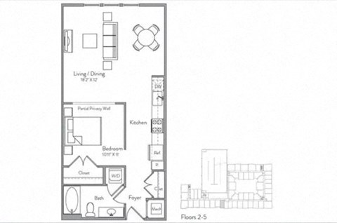 the second and third floors of a town house with bedrooms floor plan