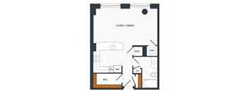 a floor plan of a bedroom apartment with a bathroom and a living room