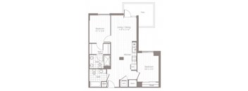 a1 floor plan  2 bedroom  1190 square feet  the circlet