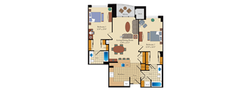 the second floor floor plan of the commons apartments