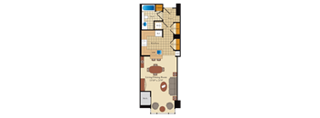the floor plan of the apartments