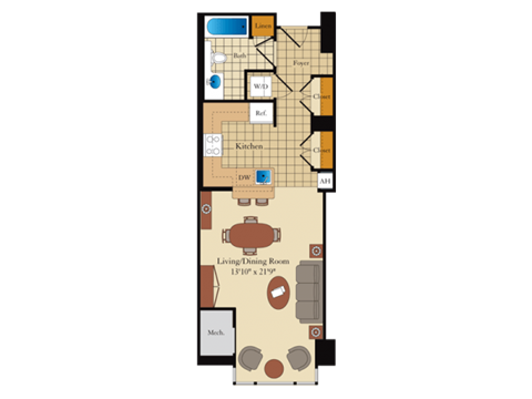 the floor plan of the apartments