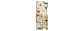 the floor plan of the apartments