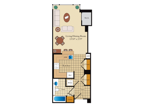 the floor plan of the apartments