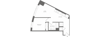 a floor plan of a bedroom apartment