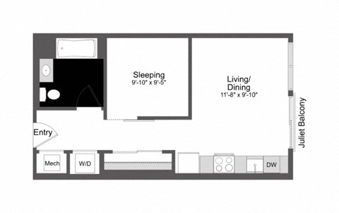 a floor plan of a living room with a couch and a tv