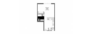 a floor plan of a studio apartment floor plan  floor plans apartments
