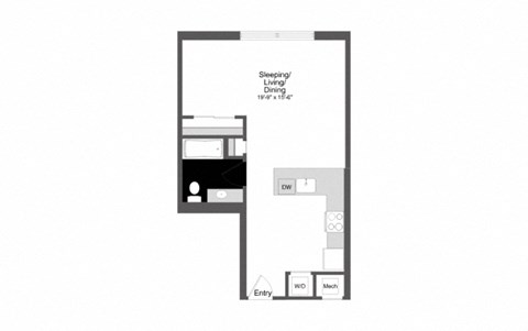a floor plan of a studio apartment floor plan  floor plans apartments