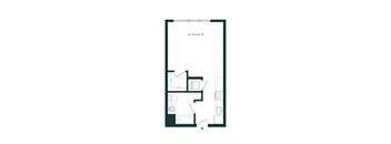 floor plan of the first floor of an open floor plan house