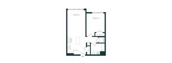 floor plan of the first floor of a modern house