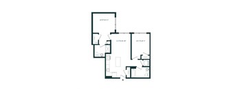 a floor plan of a house with an open floor plan