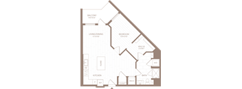 a floor plan of a bedroom apartment