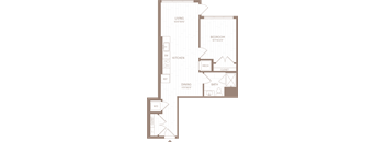 a floor plan of a bedroom apartment with a bathroom and a living room