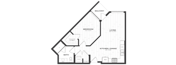 a floor plan of a bedroom apartment with a closet and a bathroom