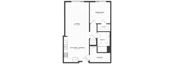 a floor plan of a bedroom apartment