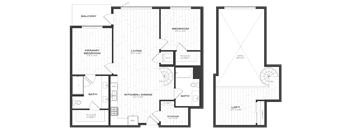 a floor plan of three different floors of a house