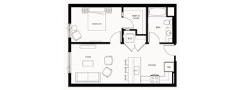 1 Bed/1 Bath-A5