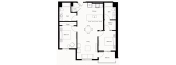 a floor plan of a house with an open floor plan