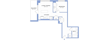 A blueprint of a house layout with labeled rooms.