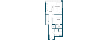 1 Bed/1 Bath JR-B1 02 09