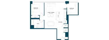 1 Bed/1 Bath Den-B1 07 04