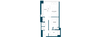 1 Bed/1 Bath JR-B2 02 10