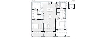 A floor plan of a building with a reference number 1238 SF.
