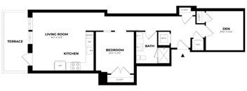 A black and white image of a floor plan for a house.