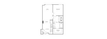 A black and white image of a floor plan for a home.