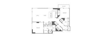 A black and white image of a house floor plan.